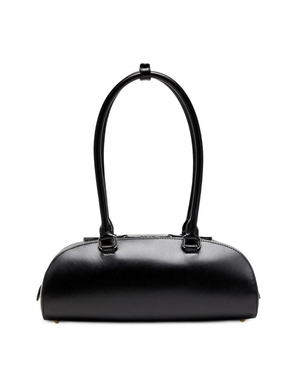 DIESEL Black 1Dr Dome Leather Shoulder Bag