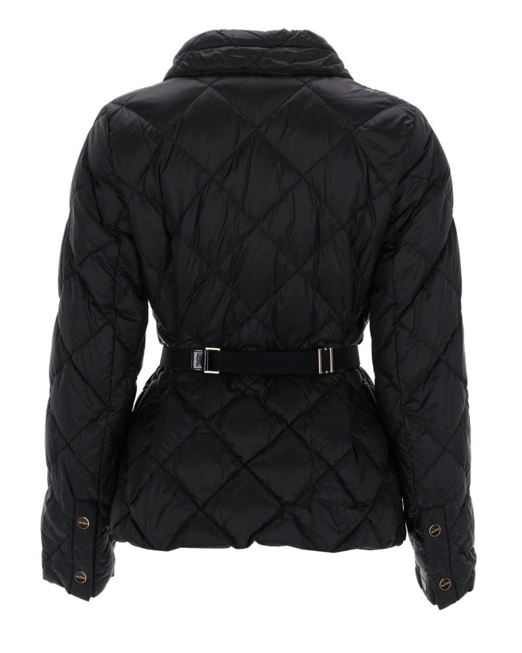 Max Mara Black S Max Mara Quilted Jacket With Belt