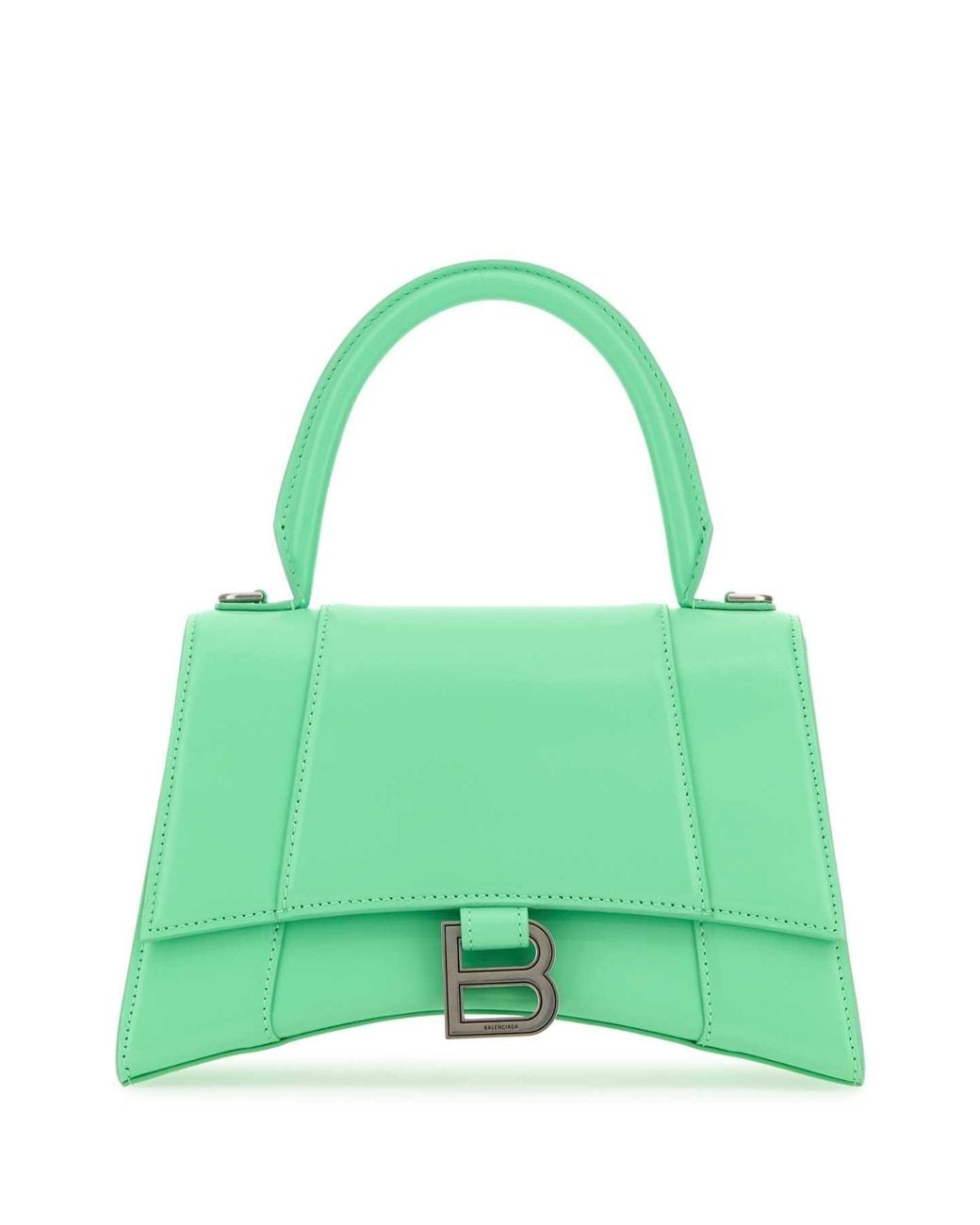 Balenciaga Green Mint Leather Small Hourglass Handbag