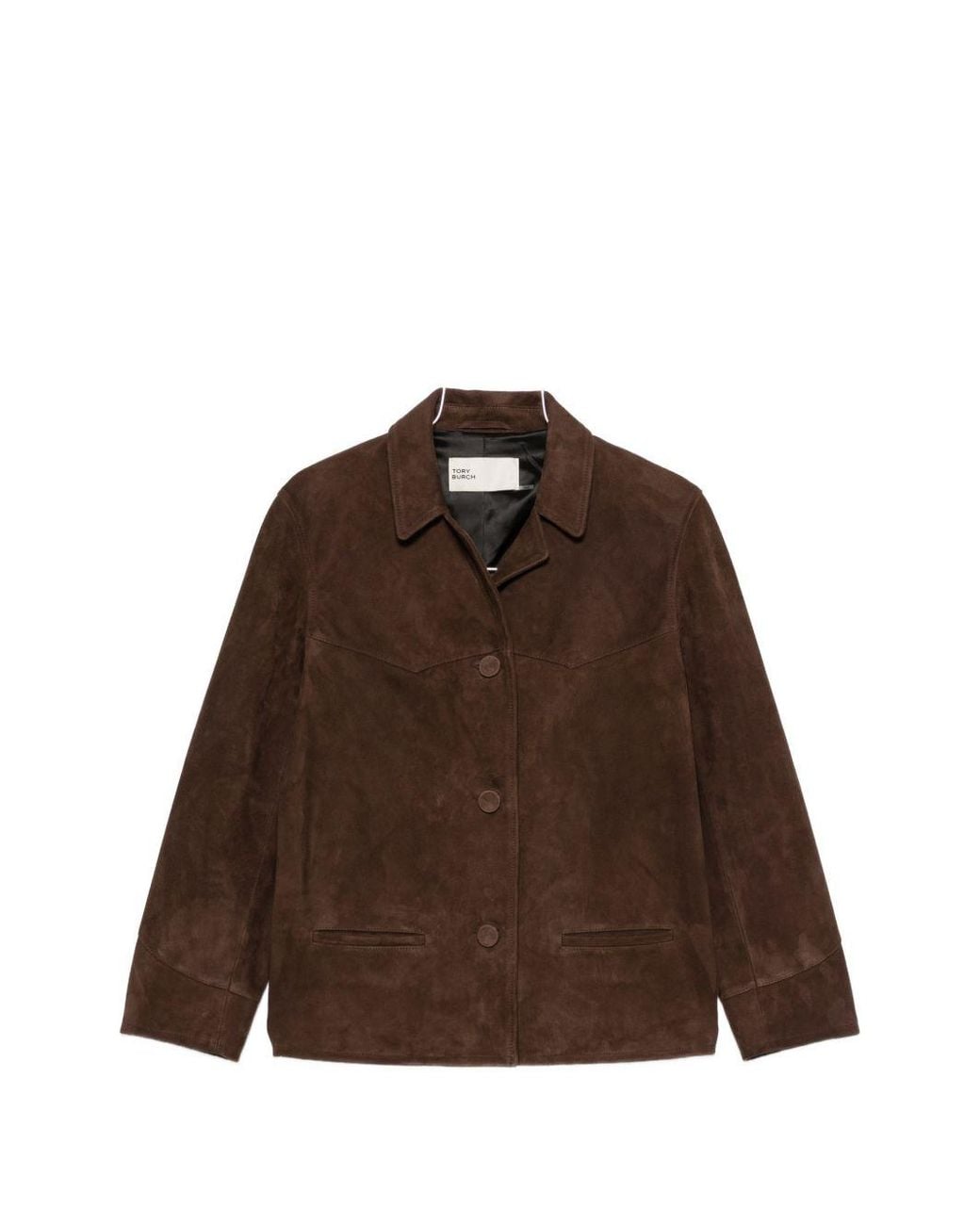 Tory Burch Brown Leather Blazer Jacket