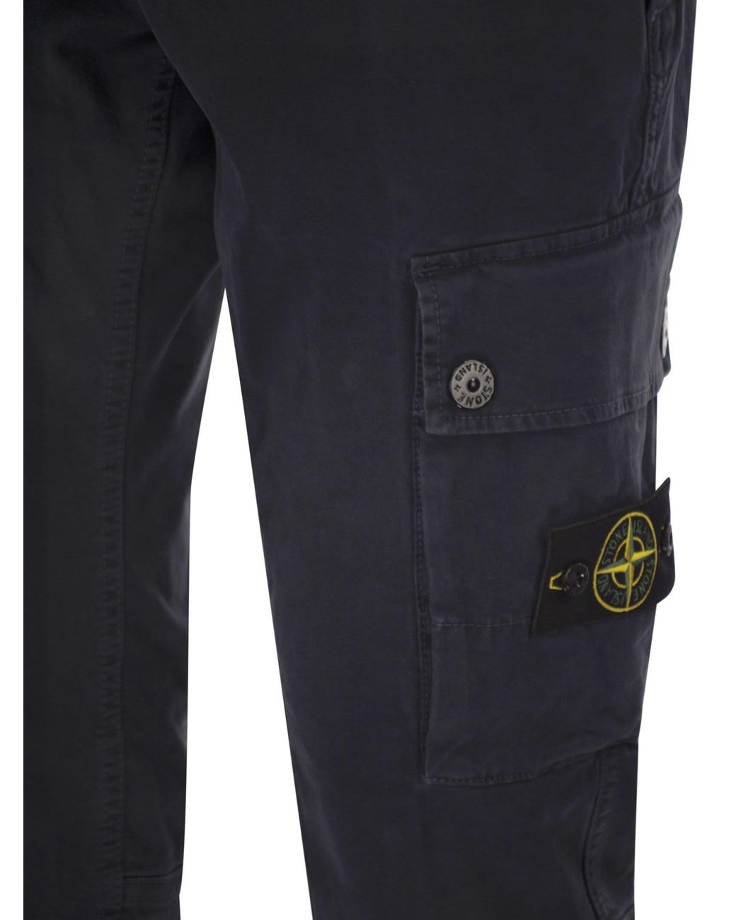 Stone Island Blue Slim-Fit Cargo Trousers for men