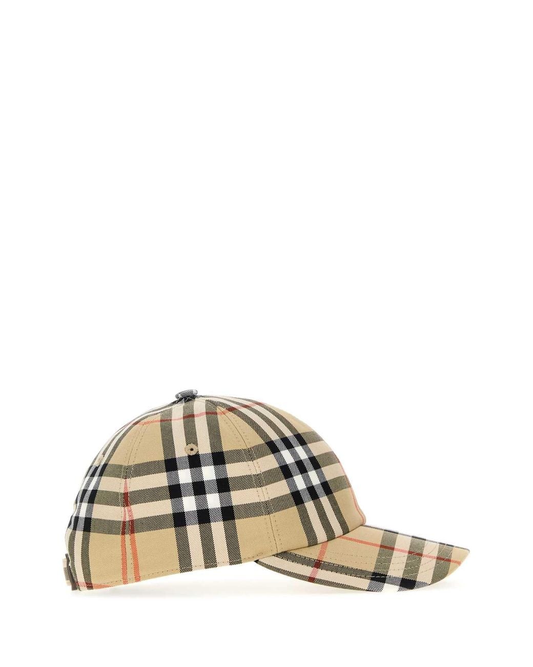 Burberry Metallic Classic Check 100% Cotton Baseball Cap