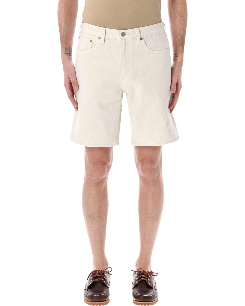 Levi's Natural 468 Loose Denim Shorts for men