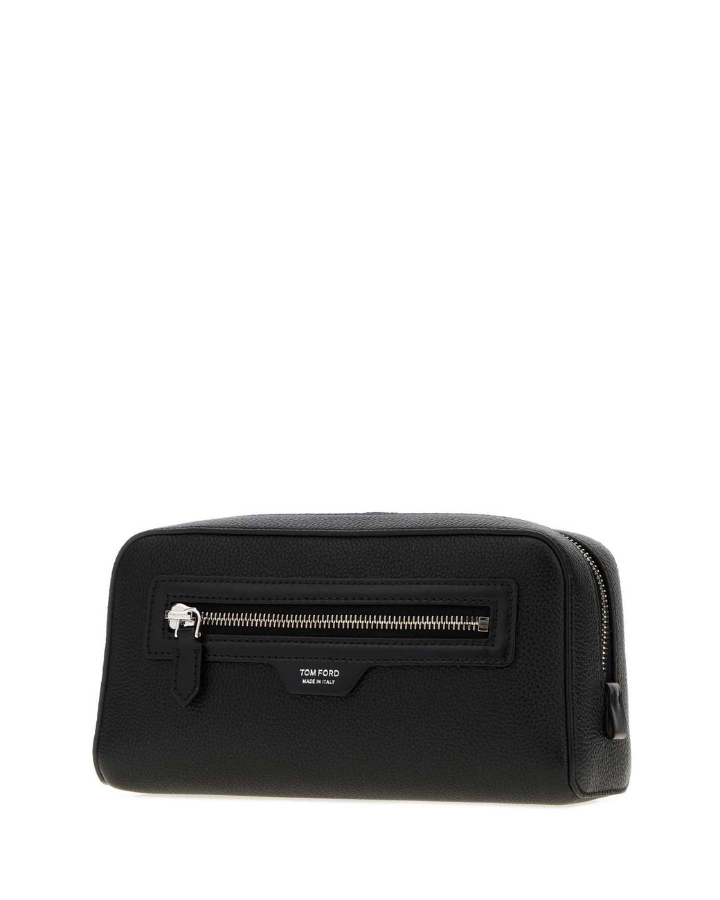 Tom Ford Black Mini Leather Beauty Case 23 Cm for men
