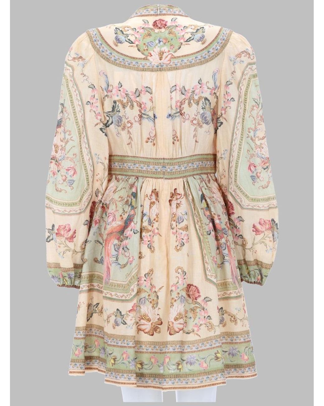 Zimmermann Natural Mini Abito Scollato "Roselight"