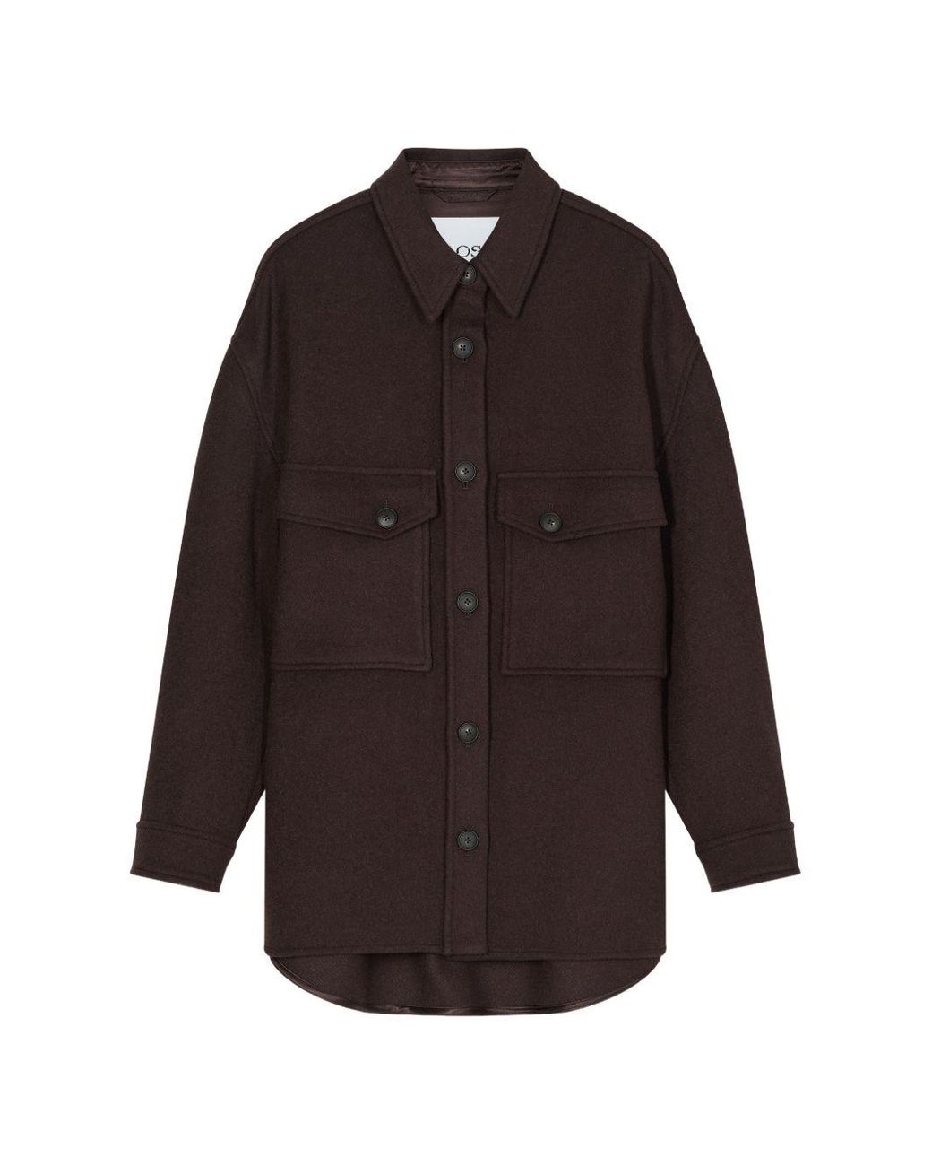 Closed Purple Wool Blend Oversized Shirt