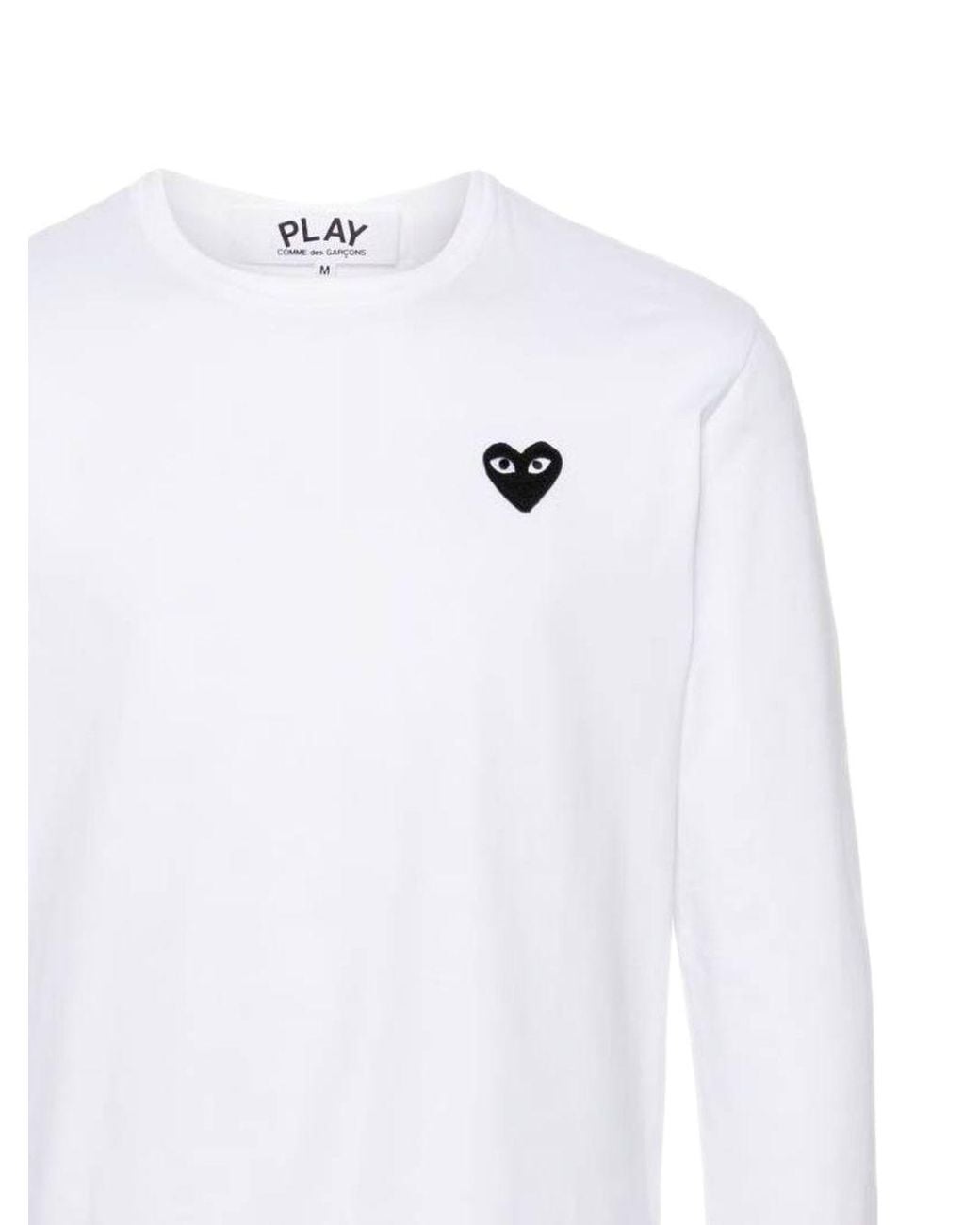 Comme des Garçons White Heart Cotton T Shirt