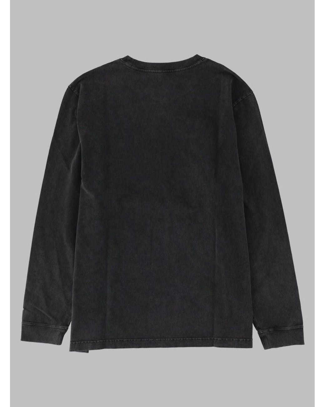 Maison Kitsuné Black T Shirt "Fox Head" A Manica Lunga