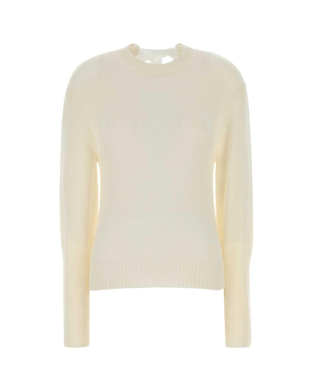 Lanvin White Ivory Cashmere Blend Sweater