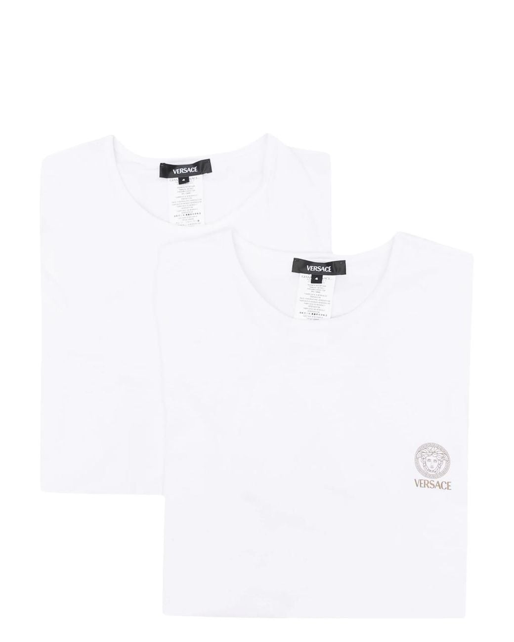 Versace White Set Of 2 Printed T Shirts