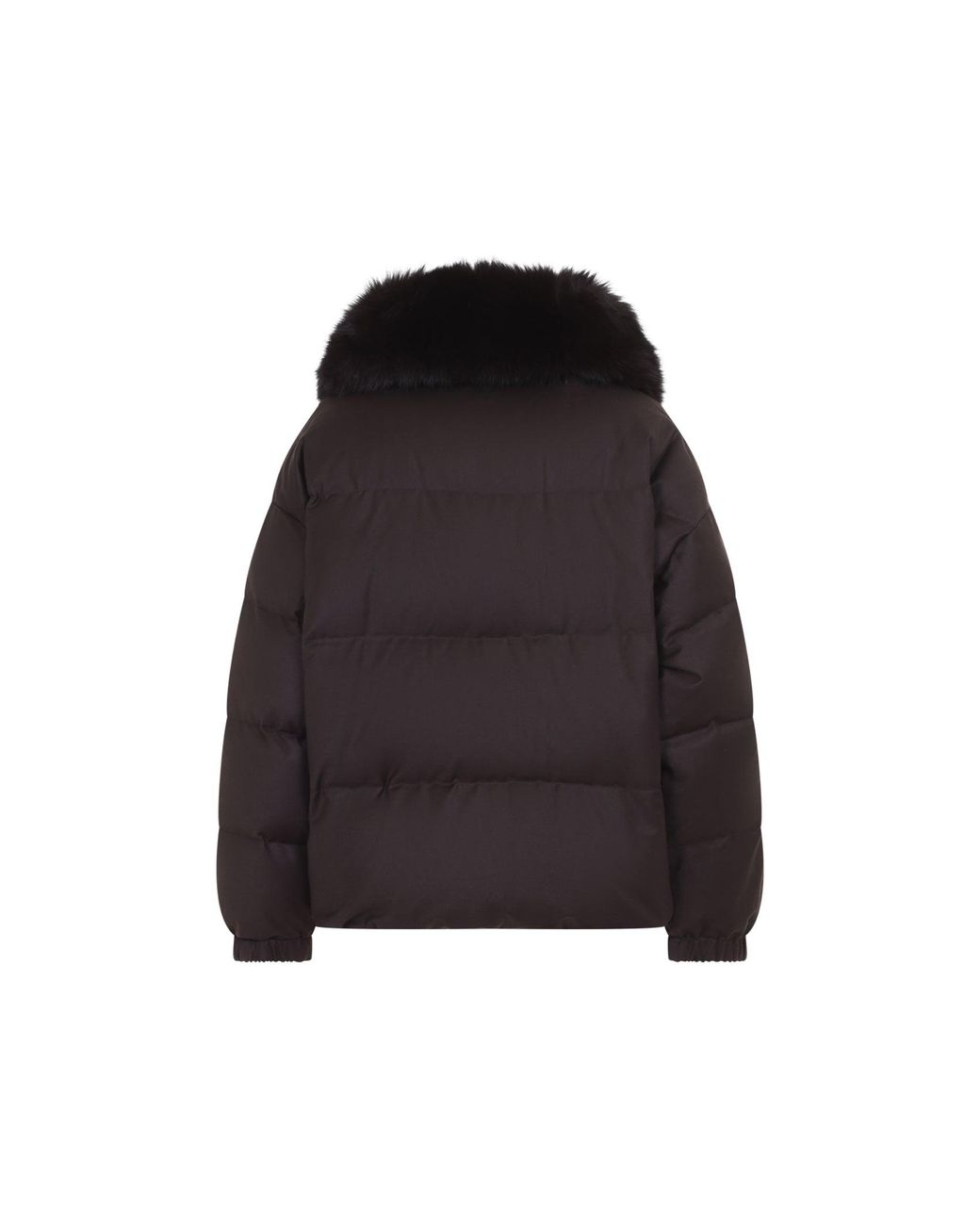 Yves Salomon Black Feather-Down Mini Puffer Jacket