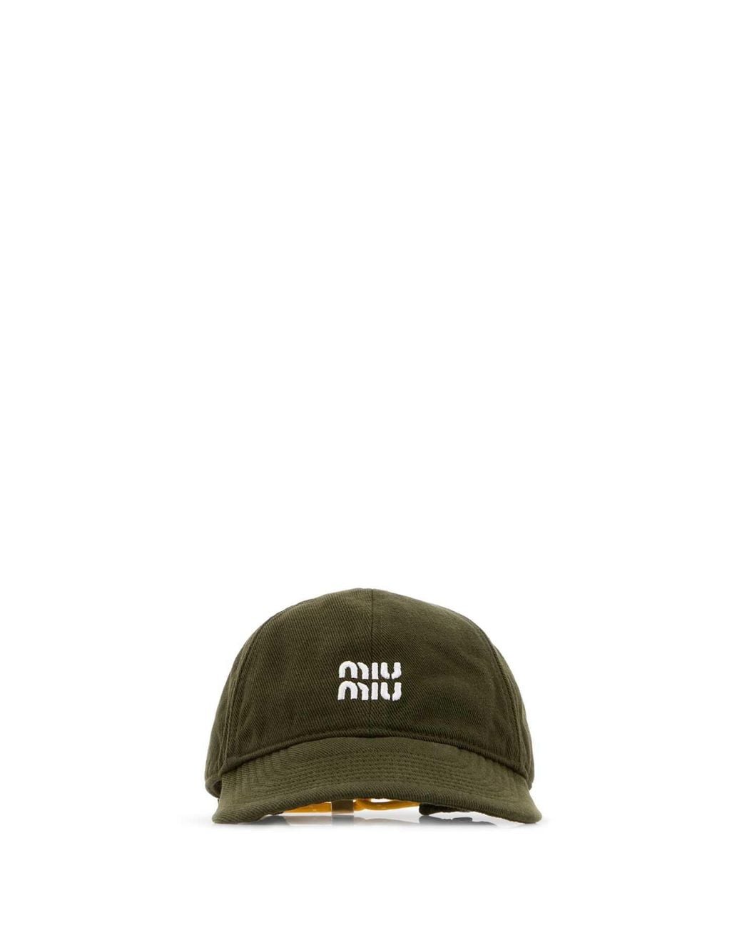 Miu Miu Green Logo Baseball Hat