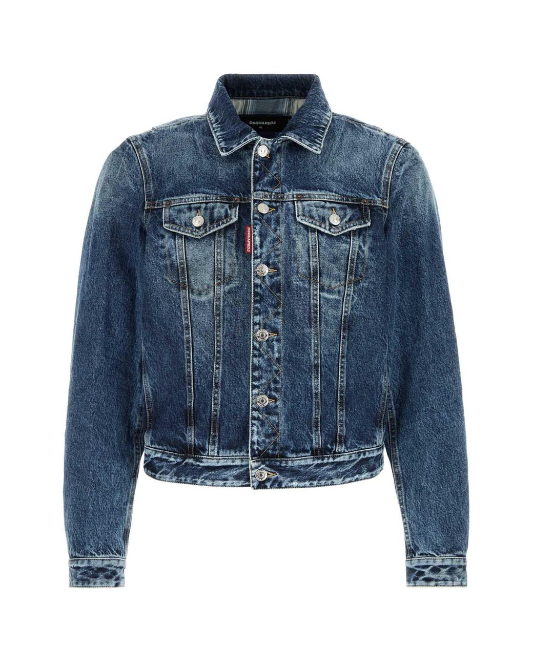 DSquared² Blue Regular Denim Jacket for men