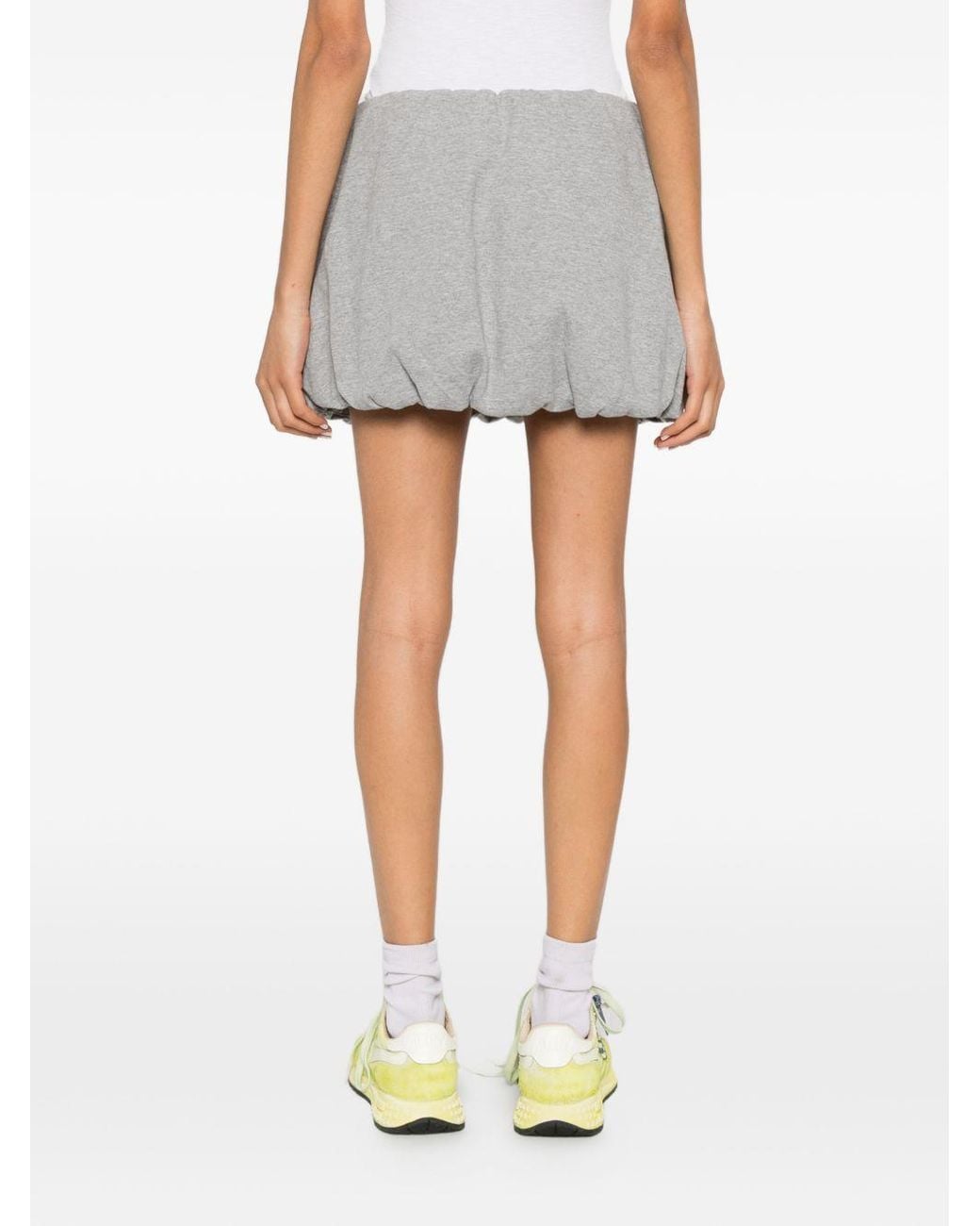 DUNST Gray Cotton Mini Skirt