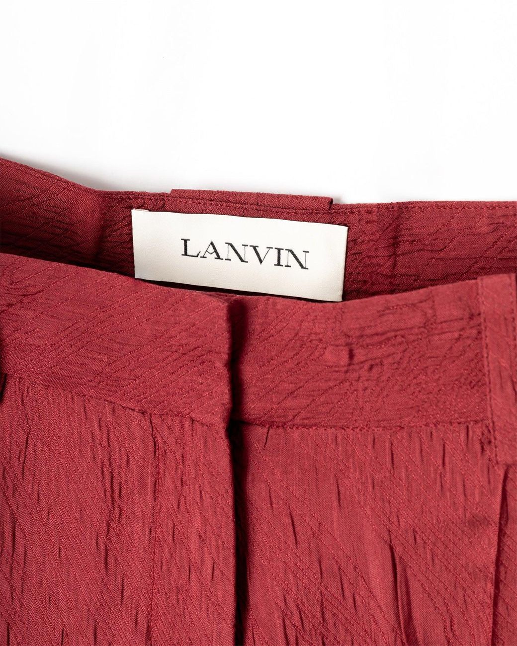 Lanvin Textured Weave Wide-Leg Pants