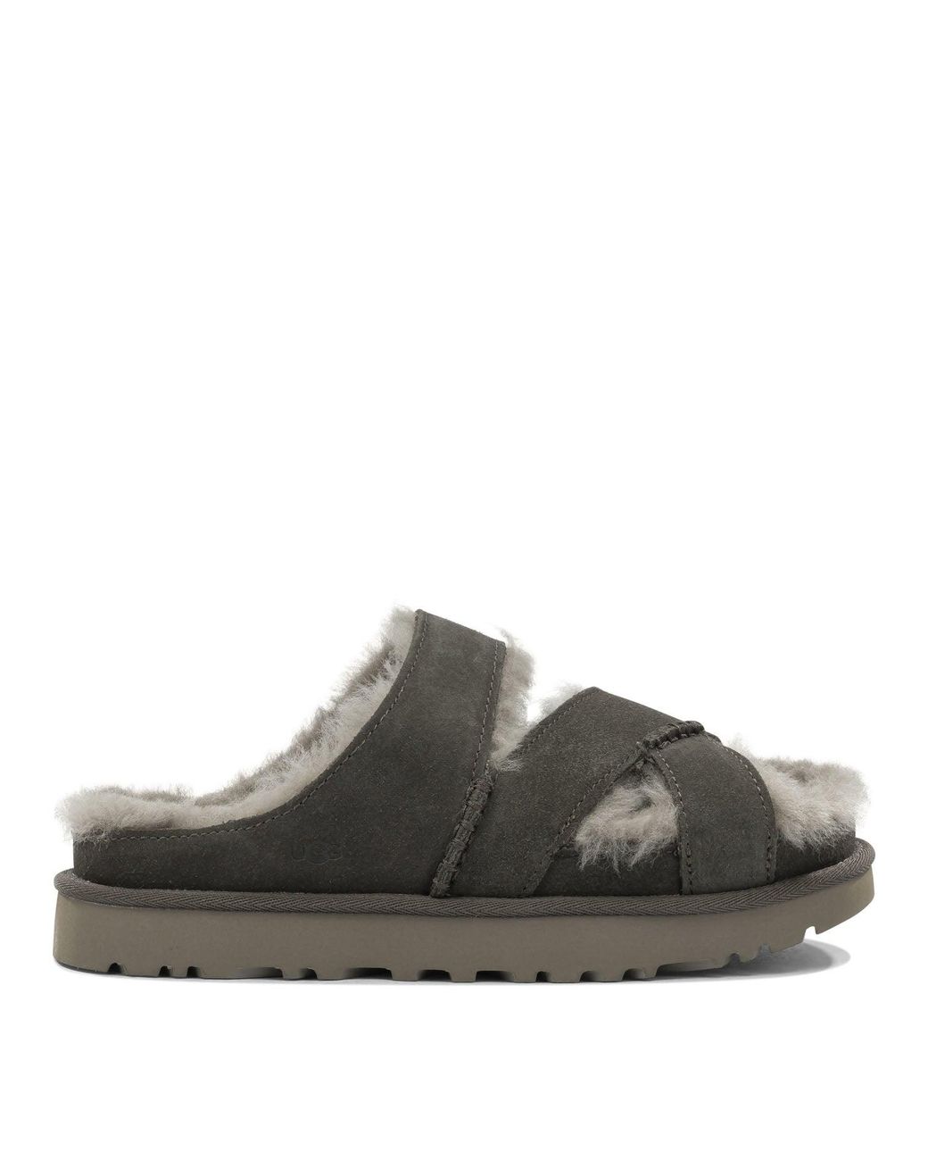 Ugg Gray "Greenport Cross Strap" Slide