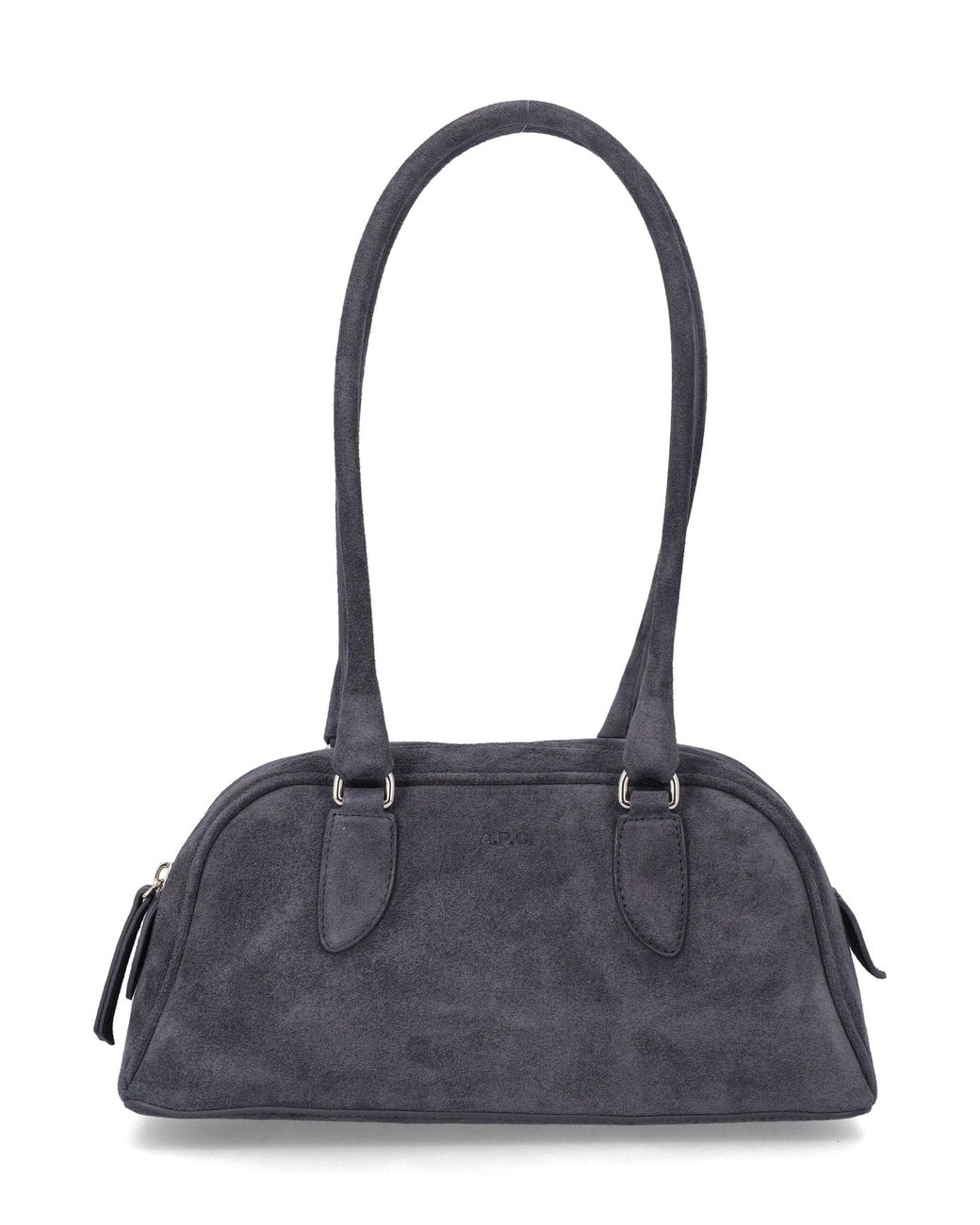 A.P.C. Blue A. P.C. Suede Leather Top-Handle Bag