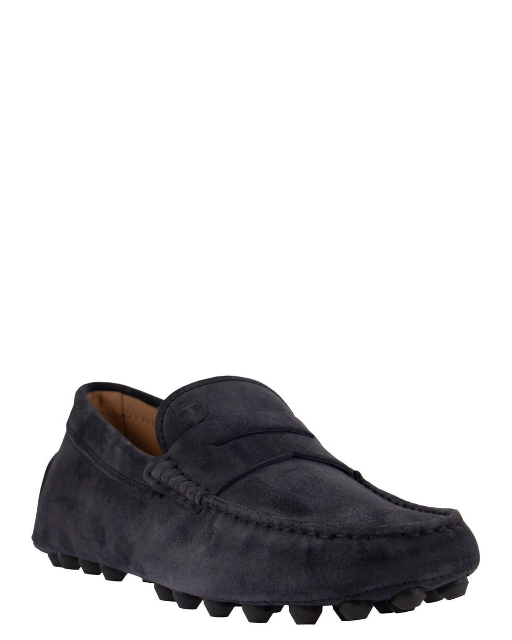 Tod's Black Suede Moccasin Moccasin for men