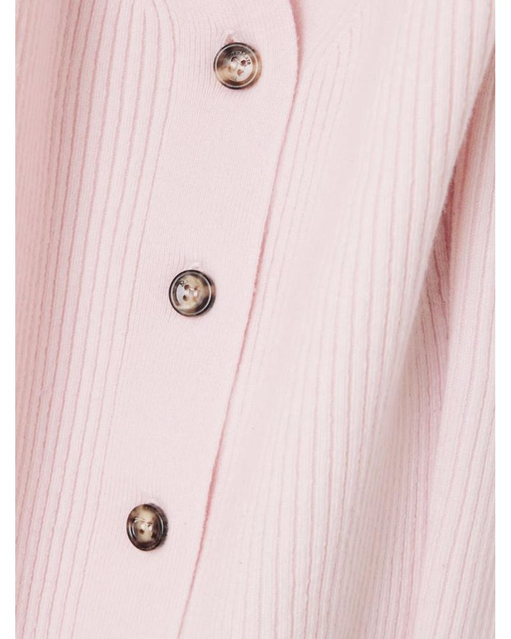 Max Mara Pink Gioiosa Ribbed Wool-Blend Cardigan