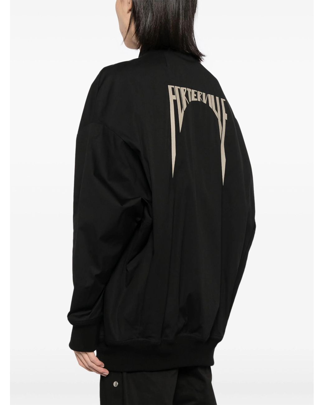 Rick Owens Black Jumbo Peter Flight Jacket