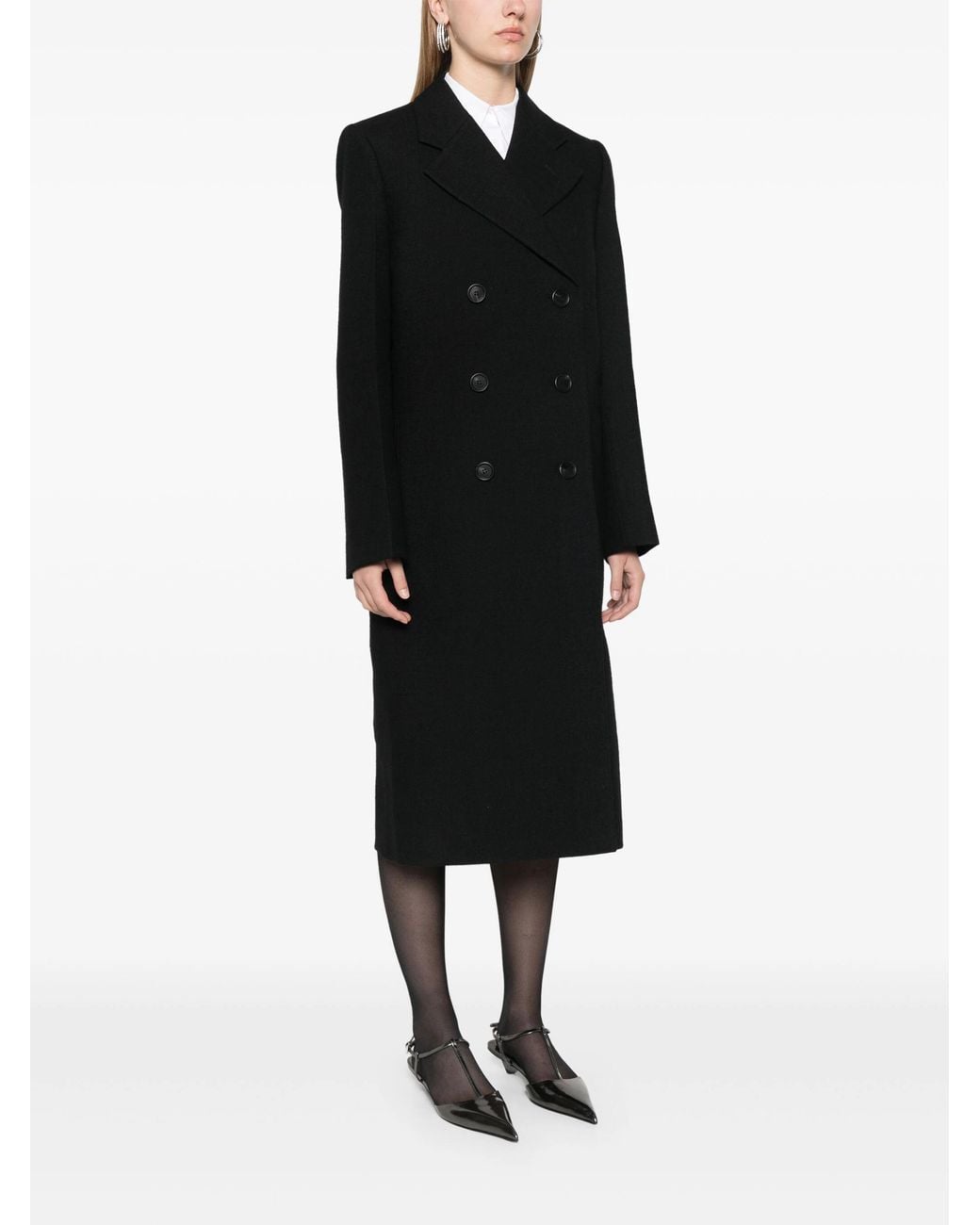 Prada Scheerwollen Jas in het Black