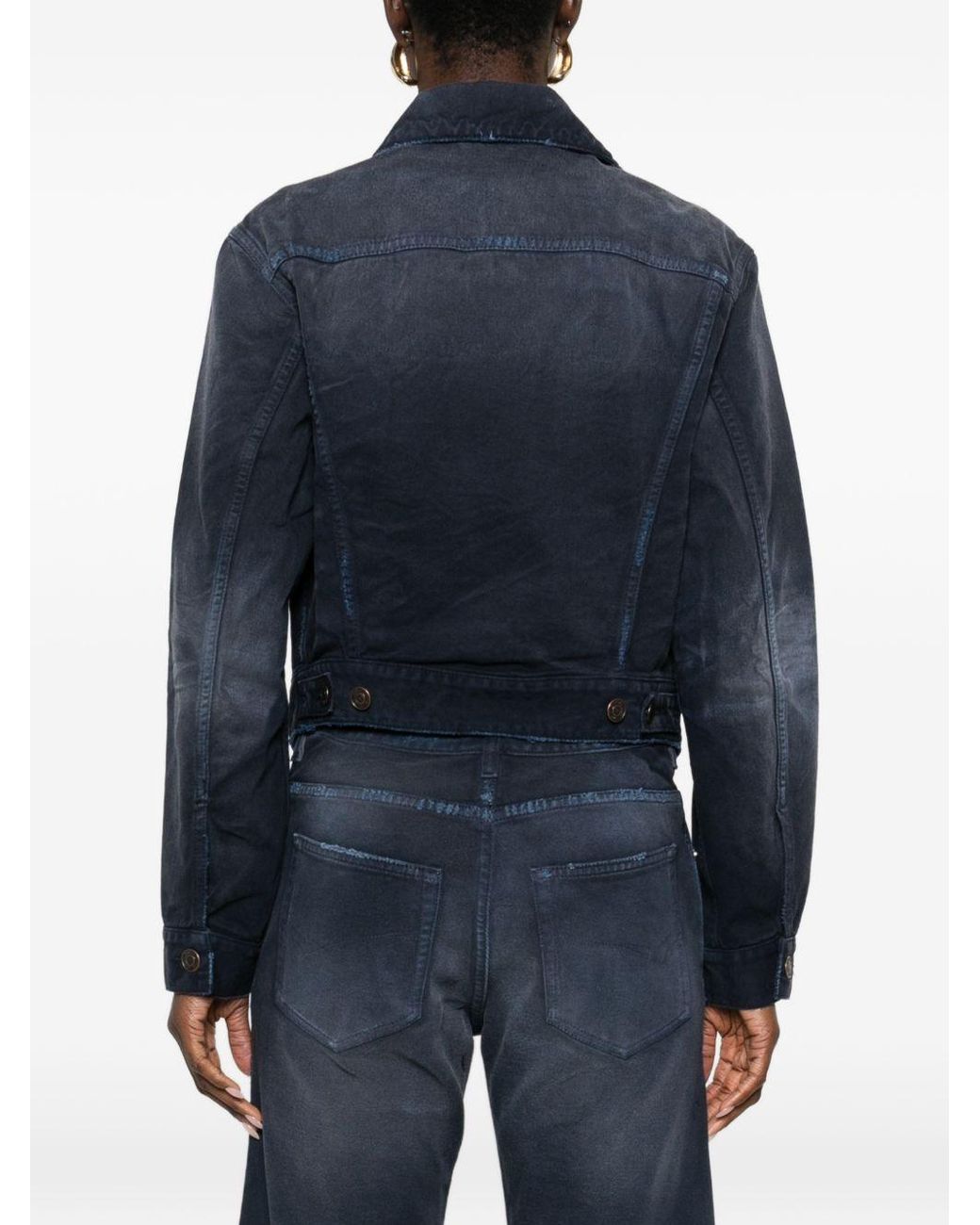 Balenciaga Blue Jacke Mit Knöpfen