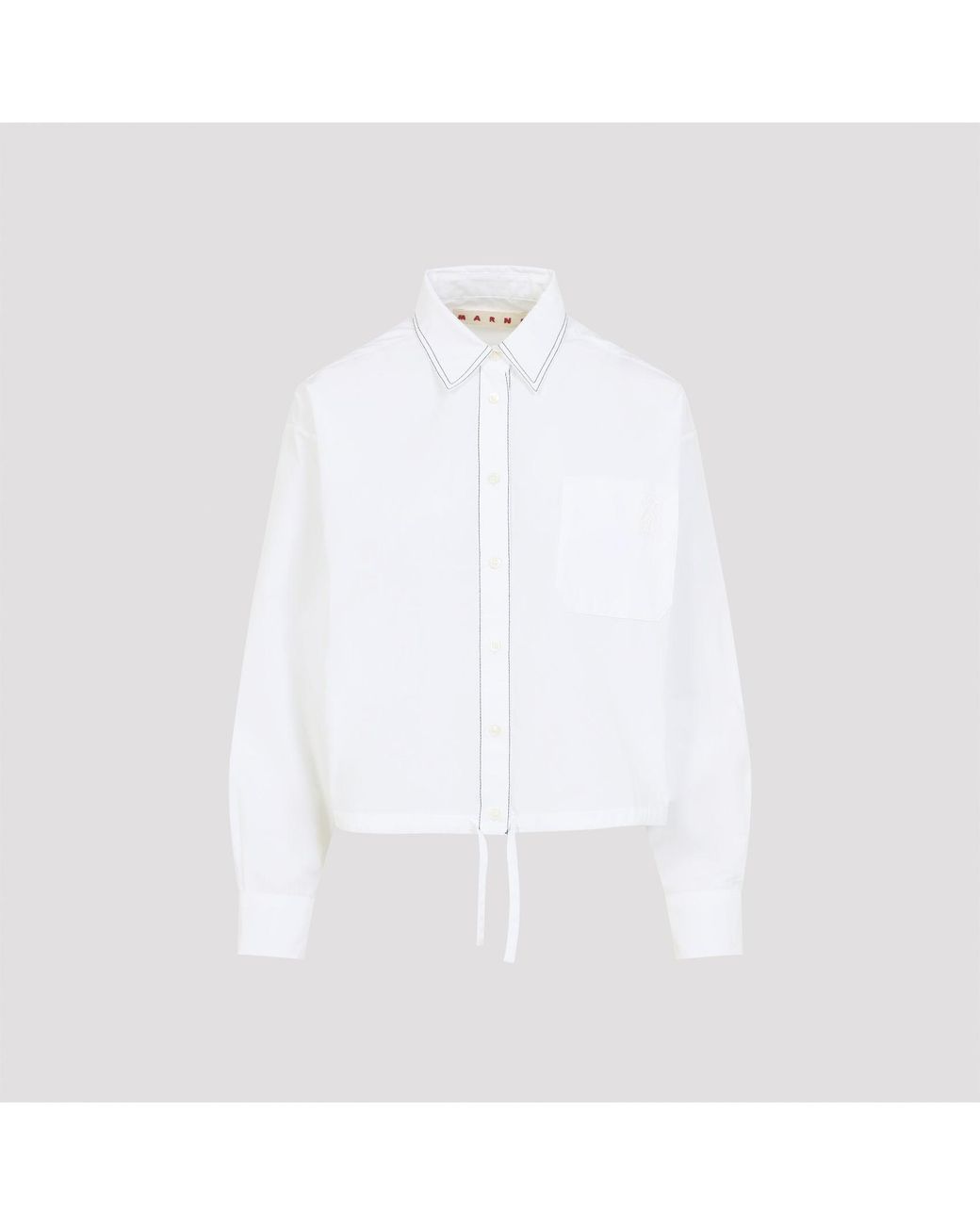 Marni Cotton Shirt in het White
