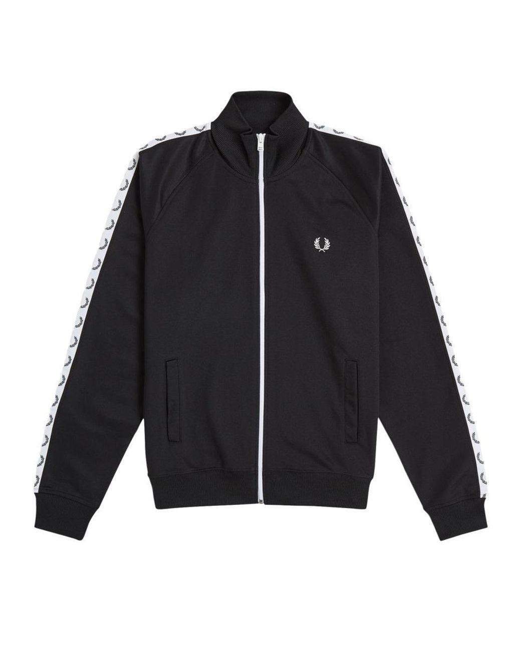 Fred Perry Black Felpa Tracksuit Con Logo E Zip