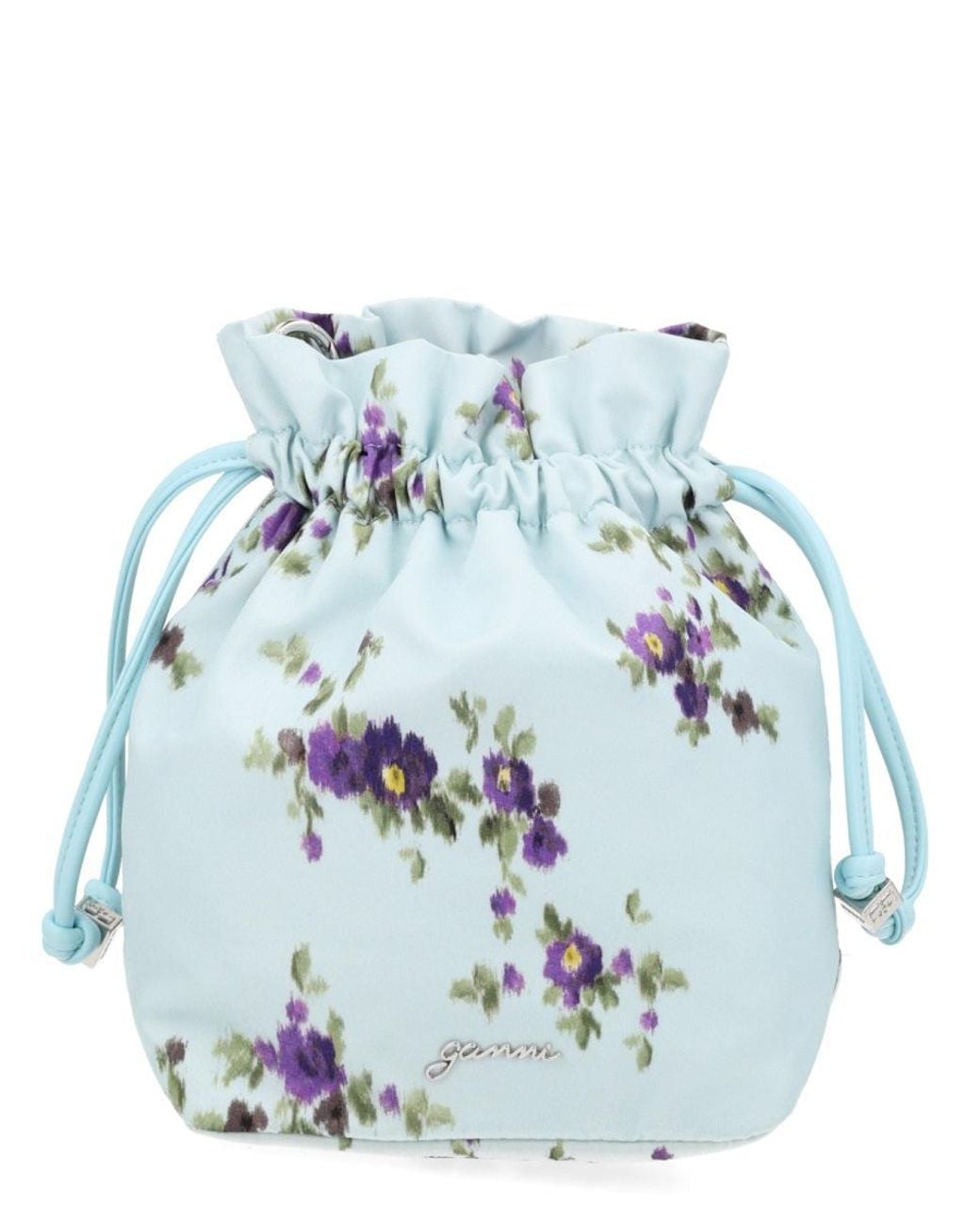 Ganni Blue Ganni Printed Recycled Polyamide Clutch