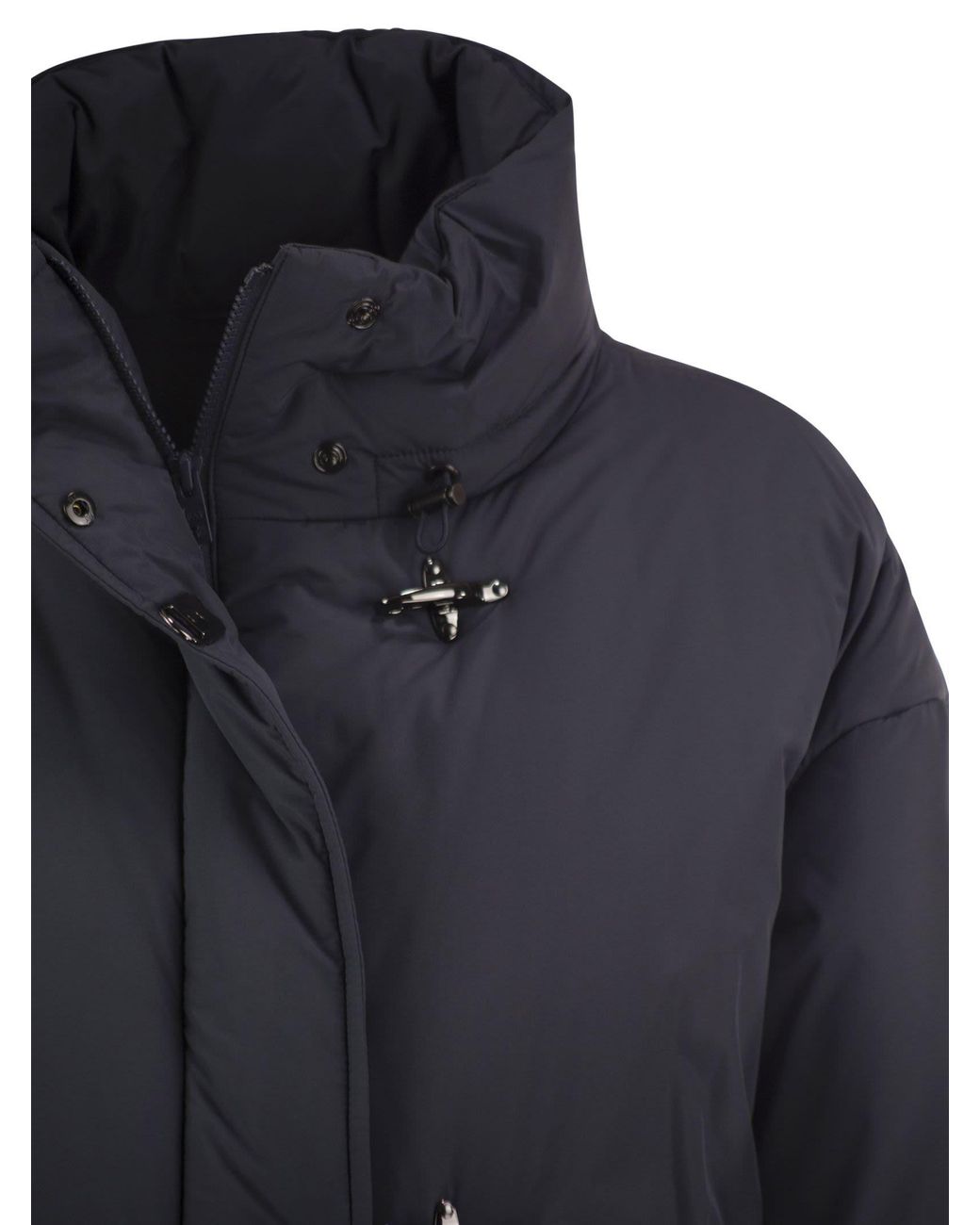 Fay Blue Padded Nylon Jacket With Hooks