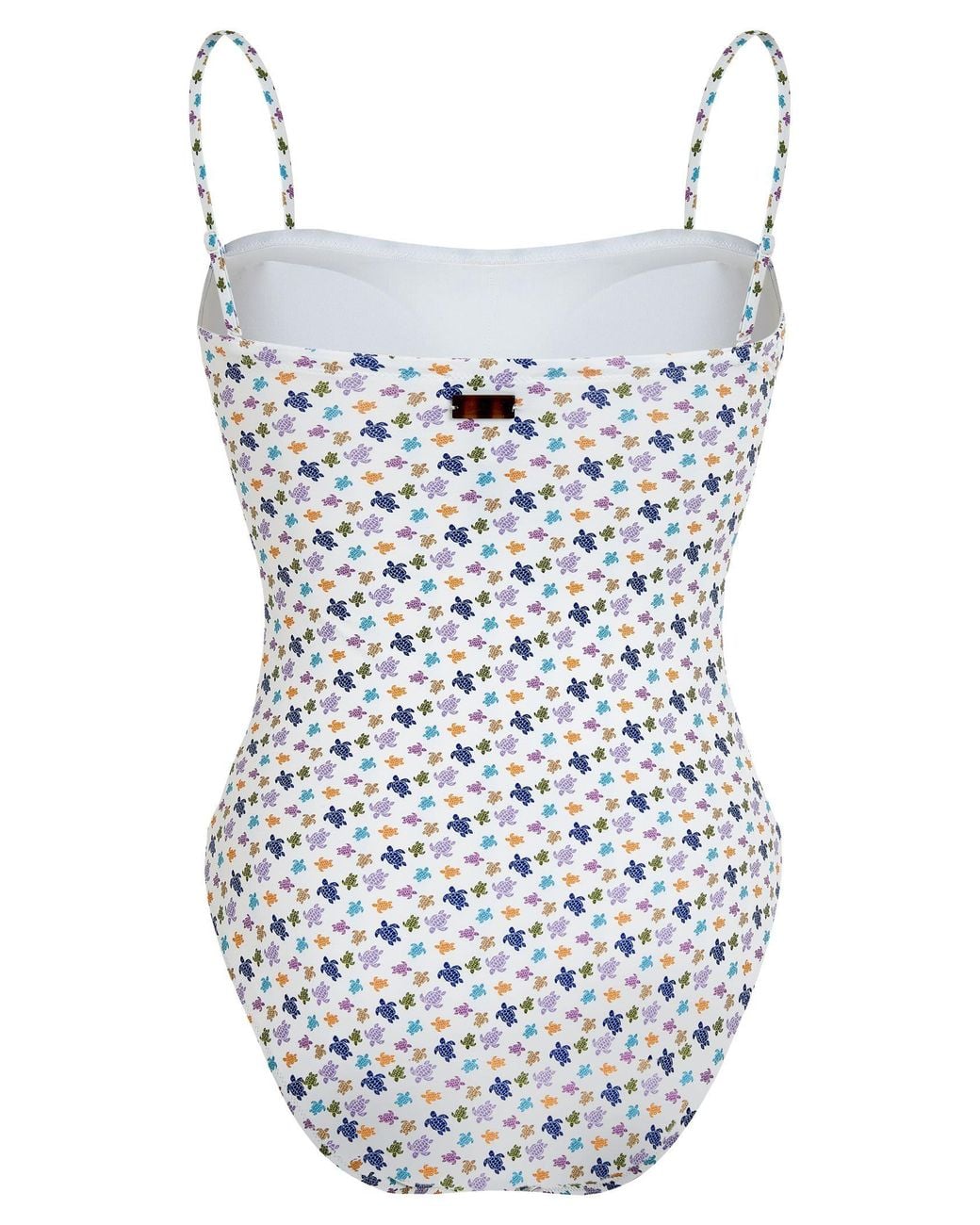 Vilebrequin White Turtle Print One-Piece Swimsuit With Thin Straps