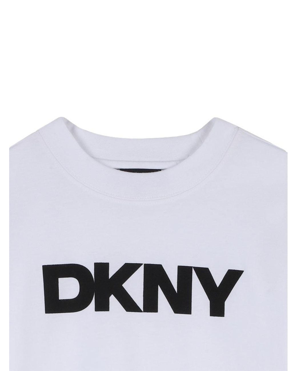 DKNY White T-Shirt Con Stampa Logo