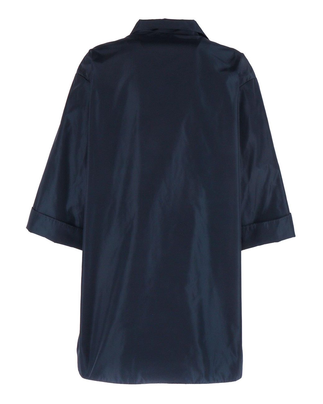 Aspesi Blue Short Loose Fitting Overcoat