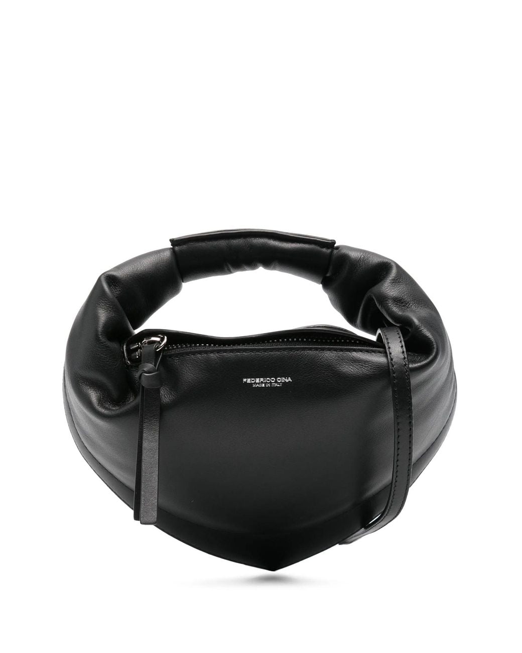 FEDERICO CINA Black Midi Tortellino Bag