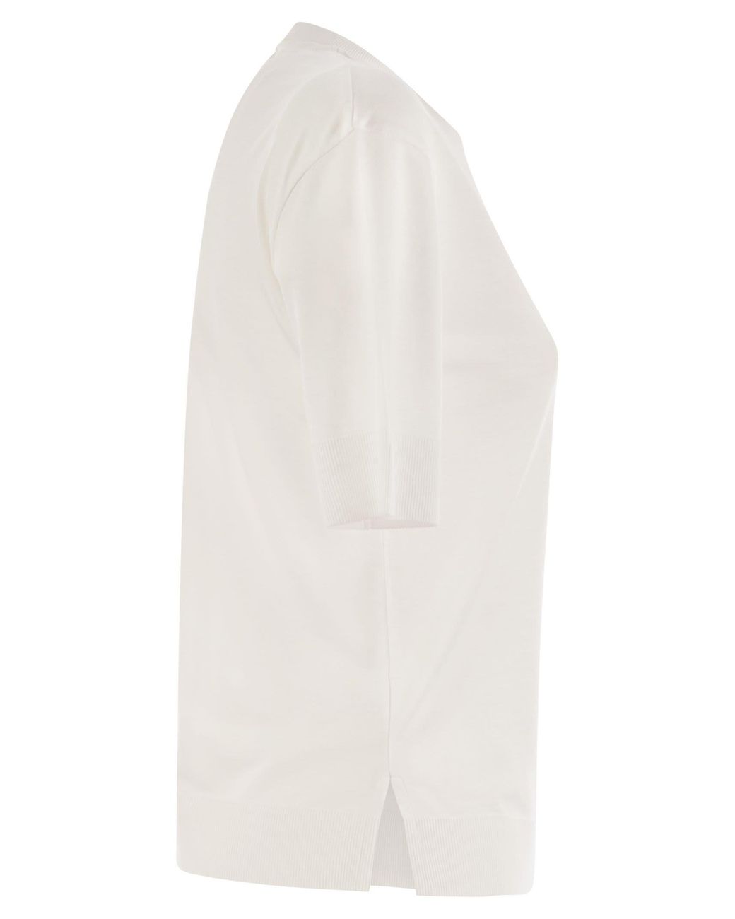 Herno White Lyocell And Cotton T-Shirt