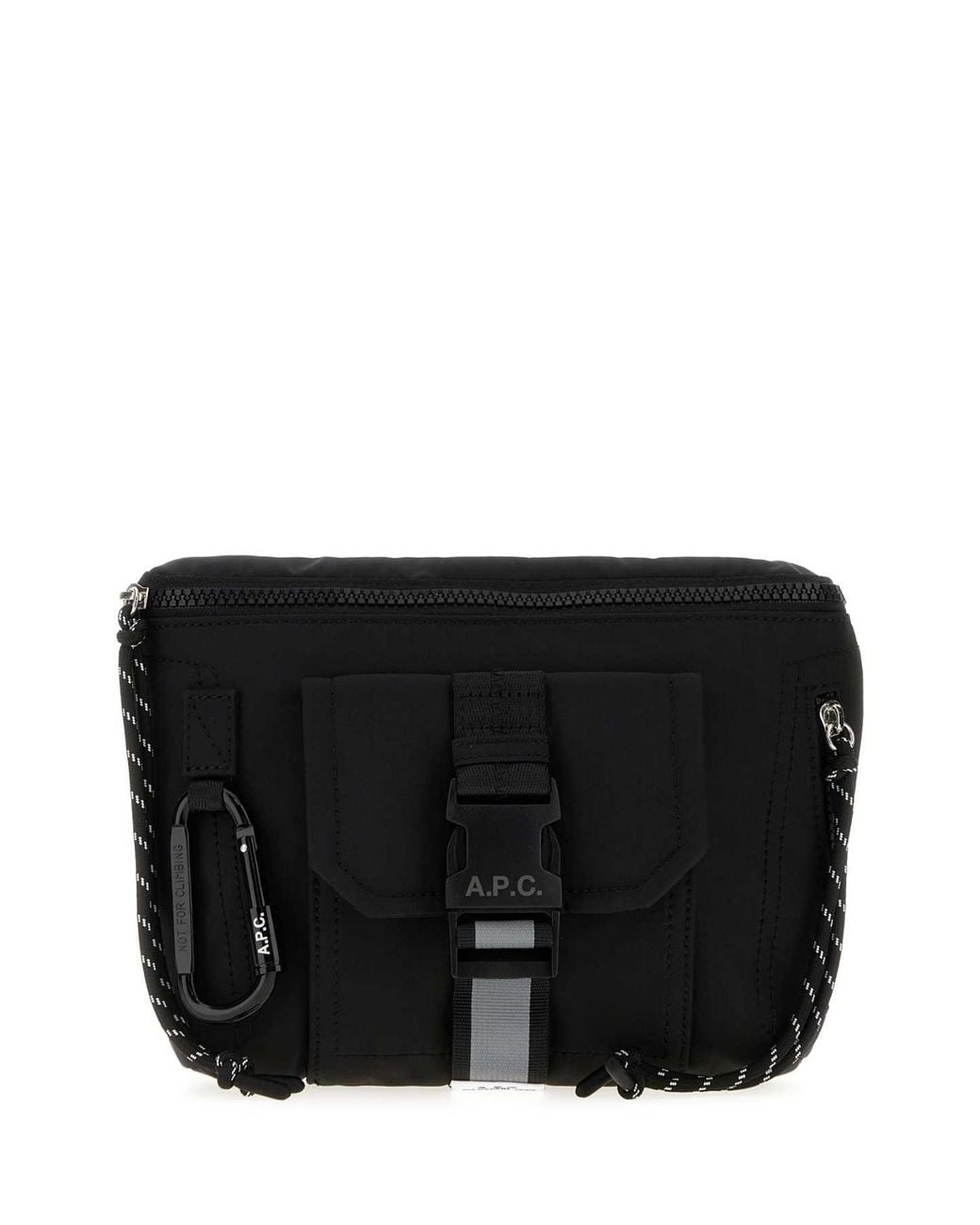 A.P.C. Black Fabric Banane Belt Bag