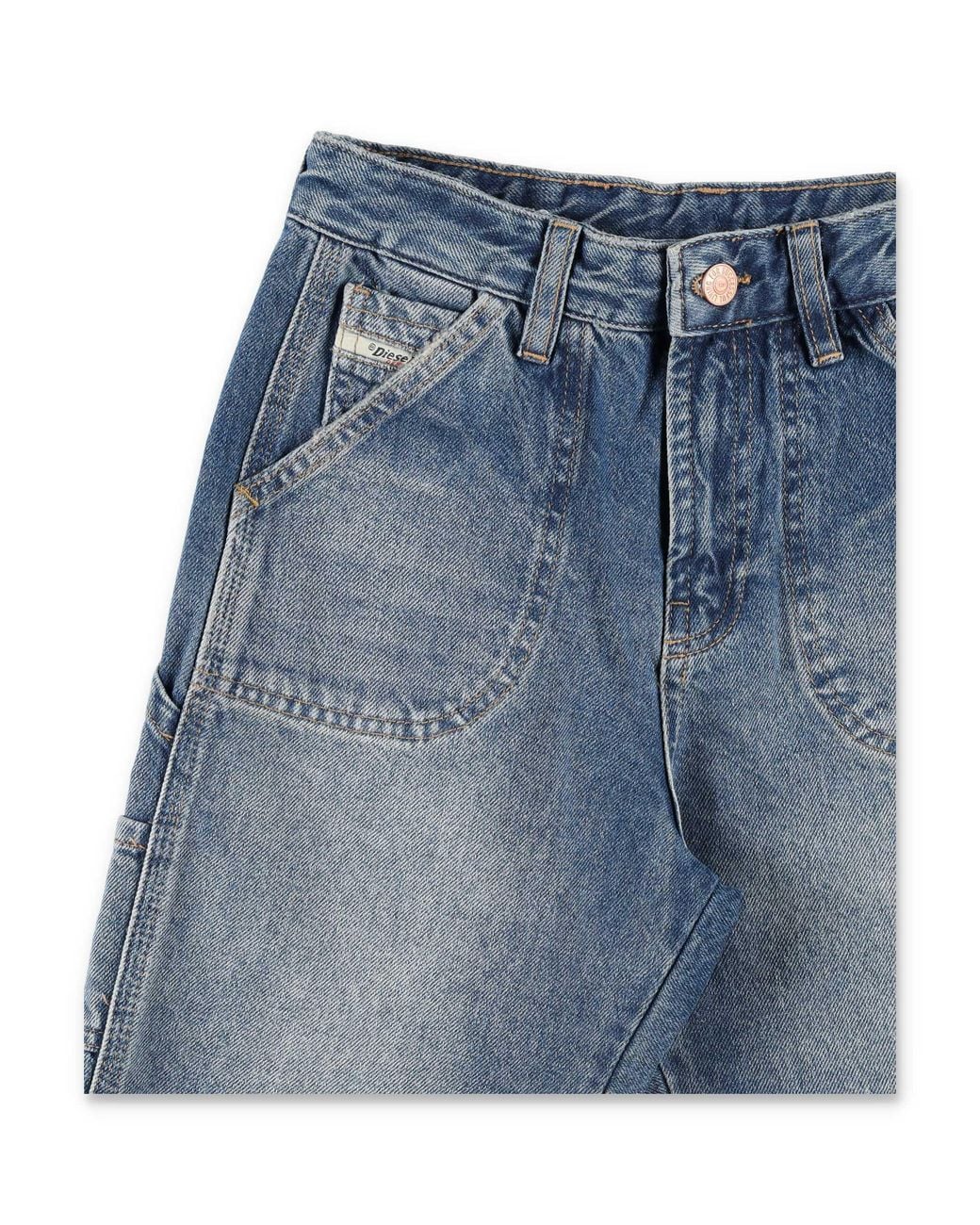 DIESEL Blue Boy's Wide-Leg Utility Jeans