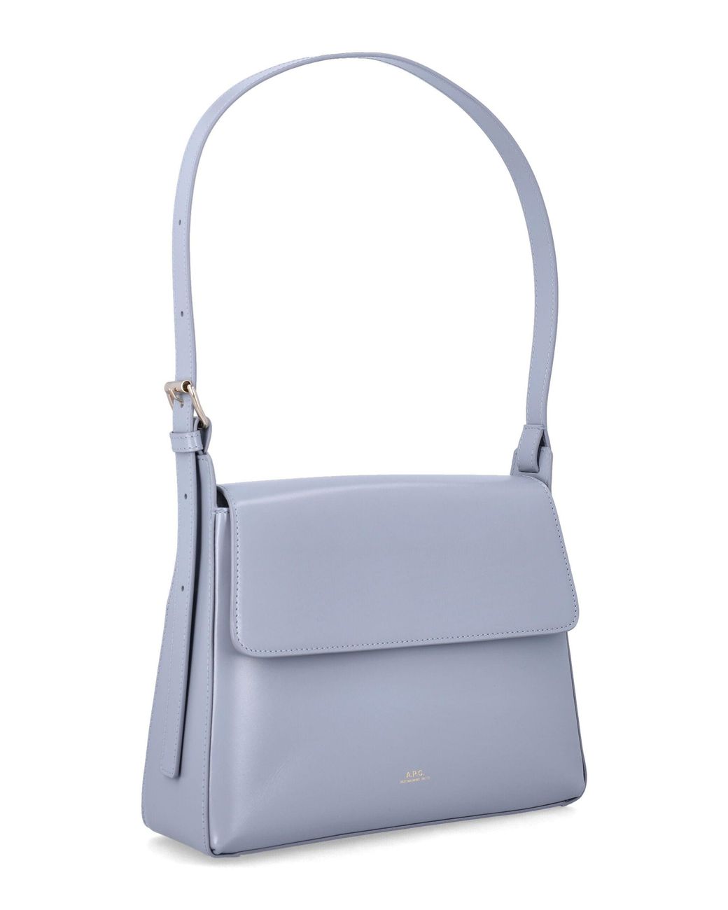 A.P.C. White Virginie Flap Bag