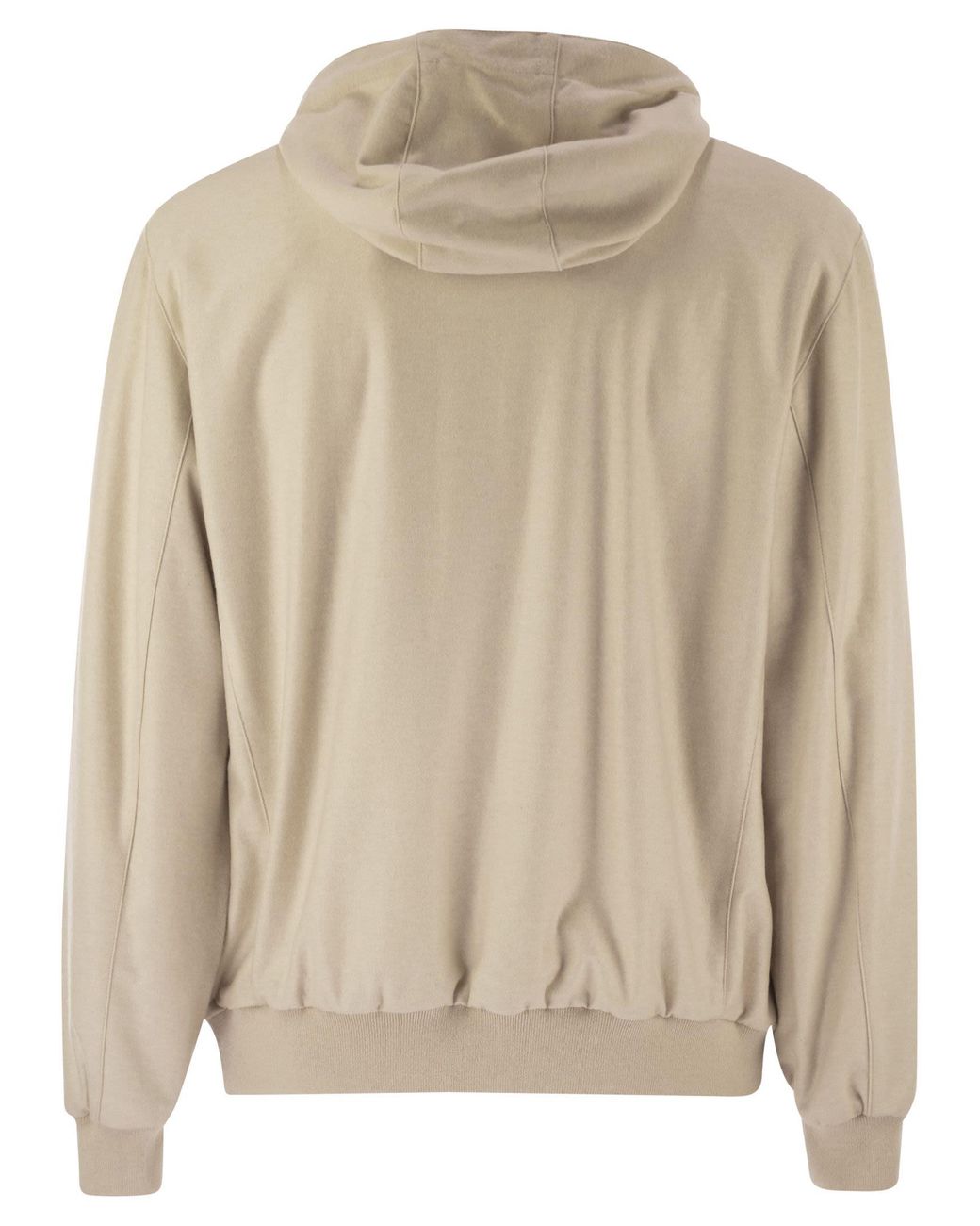 Fedeli Natural Reversible Bomber Jacket With Hood for men