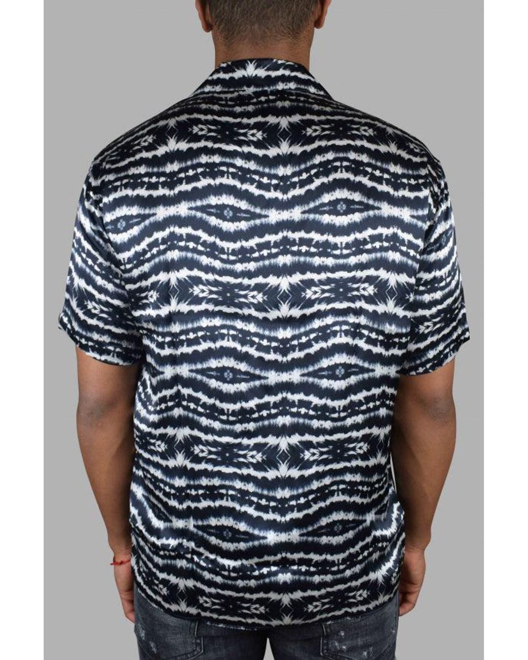 Philipp Plein Black Tie Dye Ss Shirt for men