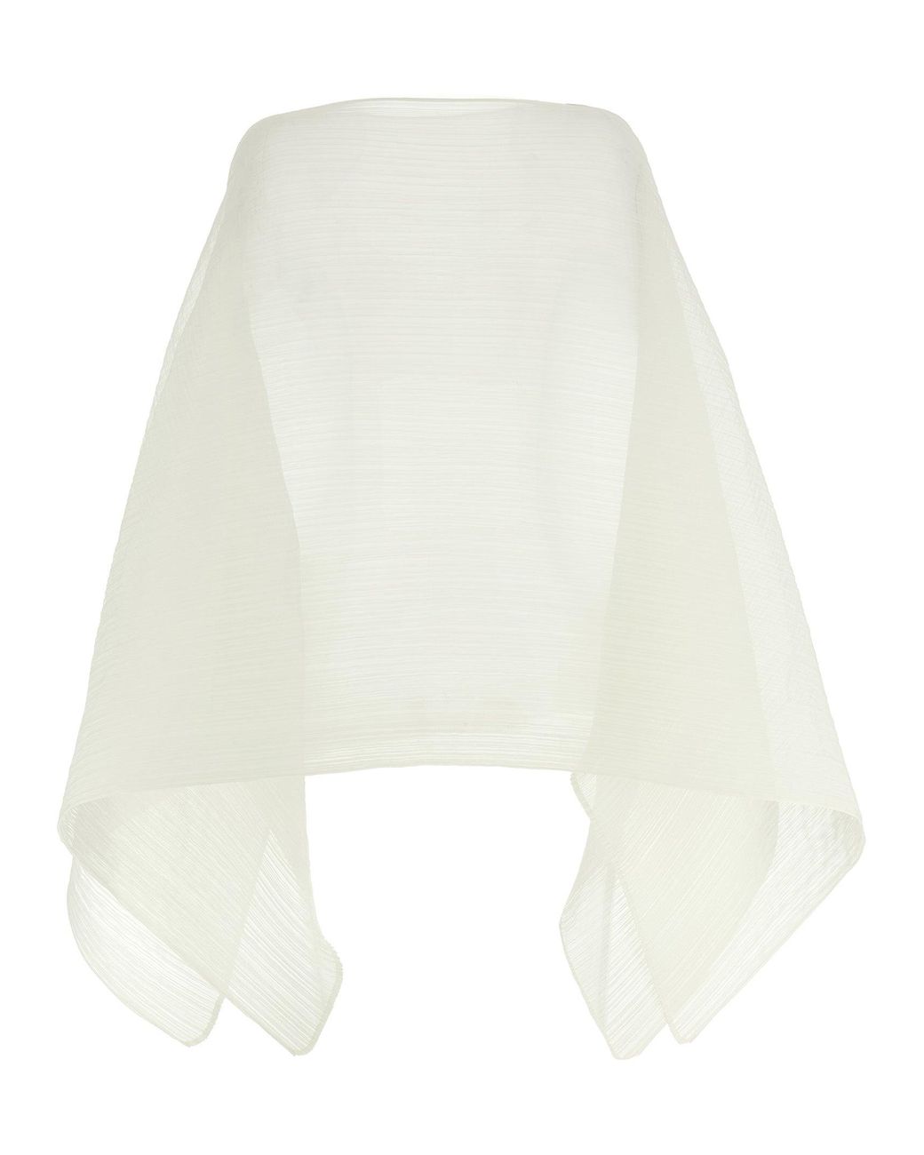 PLEATS PLEASE BASIC MADAME-T SMALL ホワイト Pleats Please Issey Miyake 'Basic Madame-T Small' Stole in White