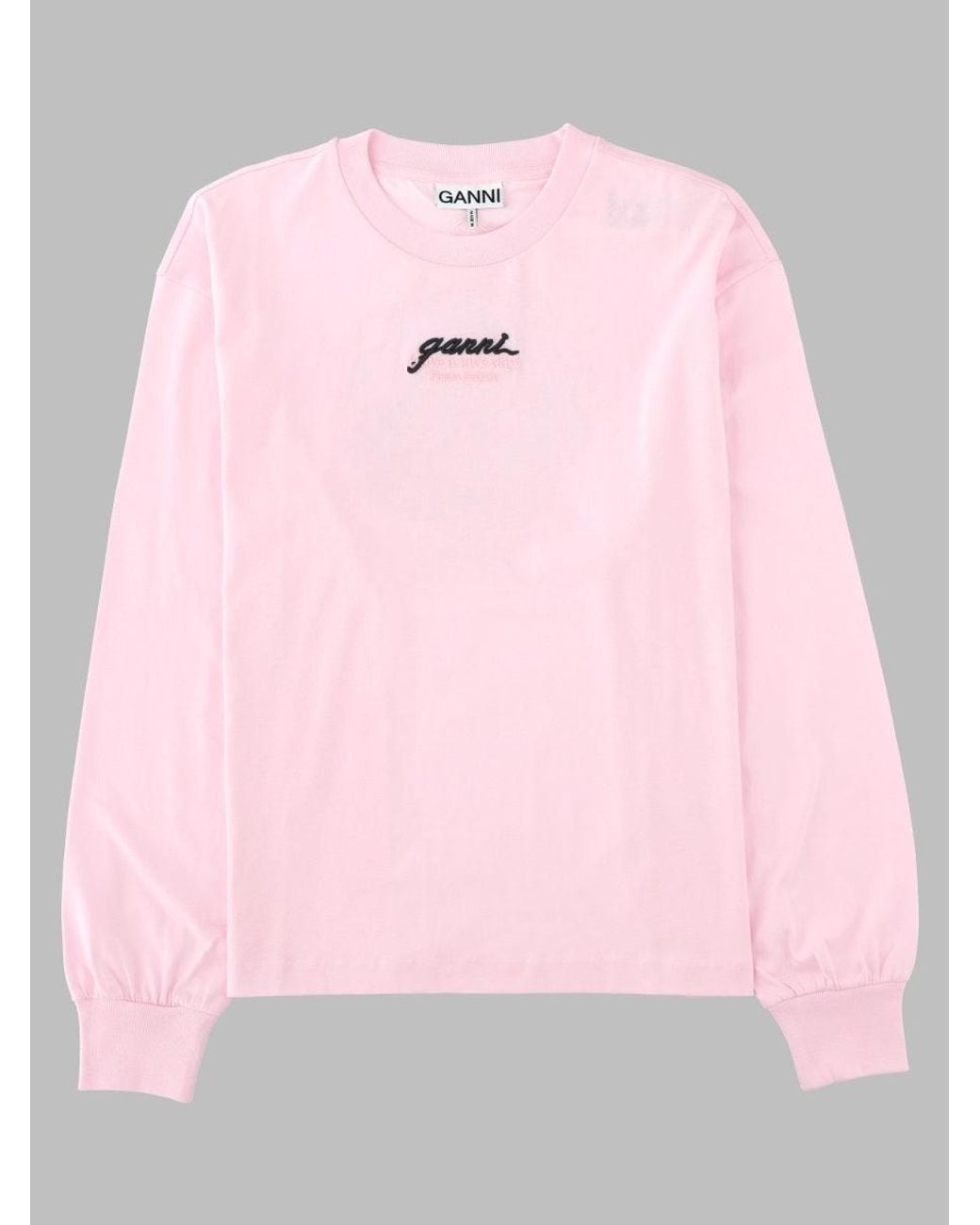 Ganni Pink Organic & Recycled Cotton T-Shirt