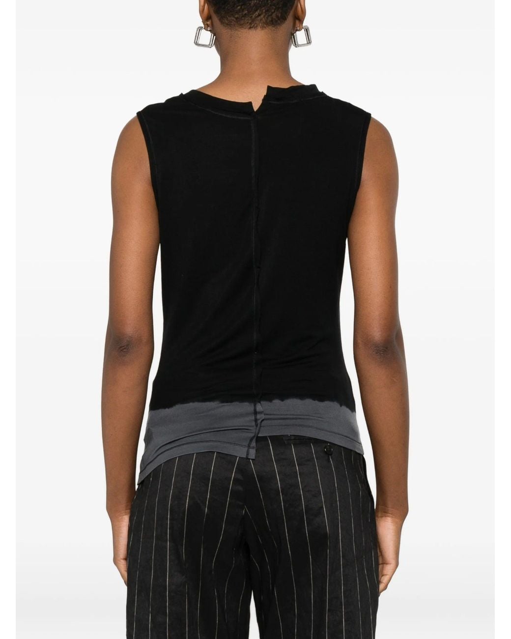 Y-3 Black Asymmetric Tank Top