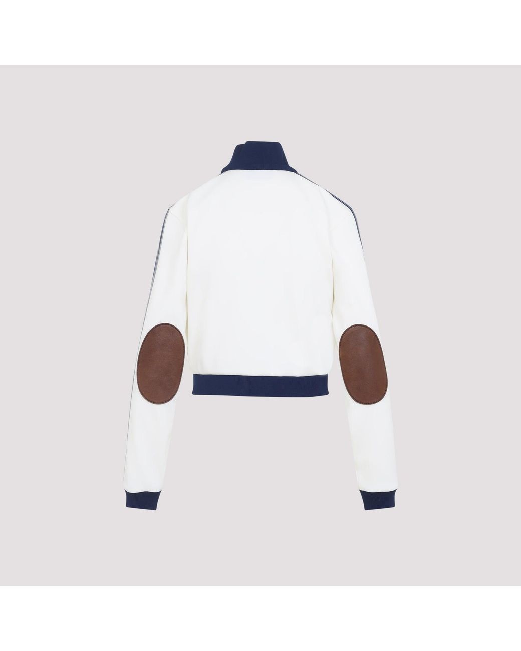 Prada White Zip-Up Logo Jacket