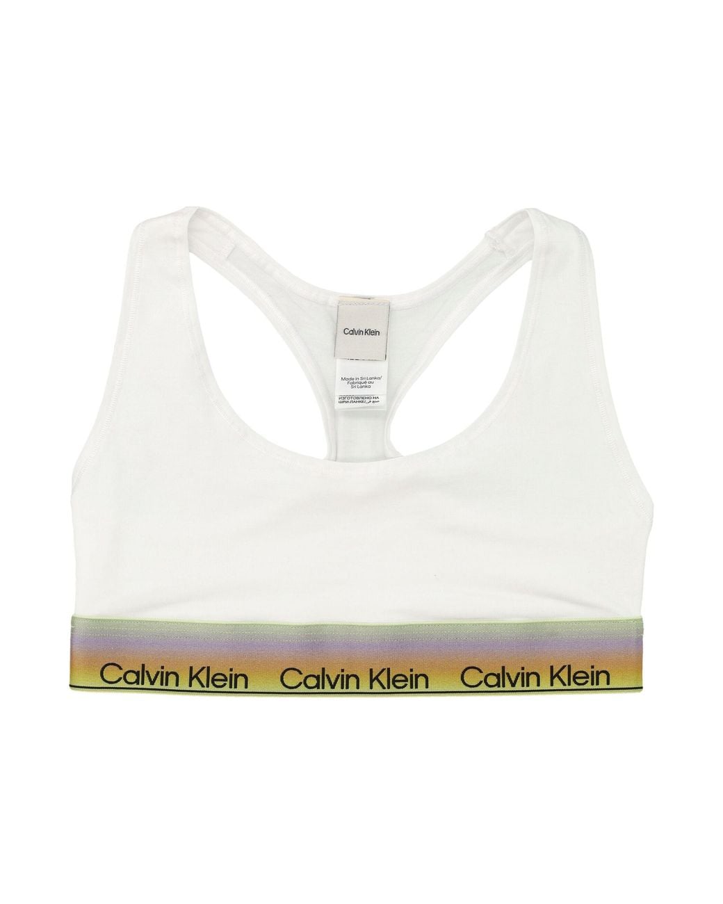 Calvin Klein White Logo Band Bralette