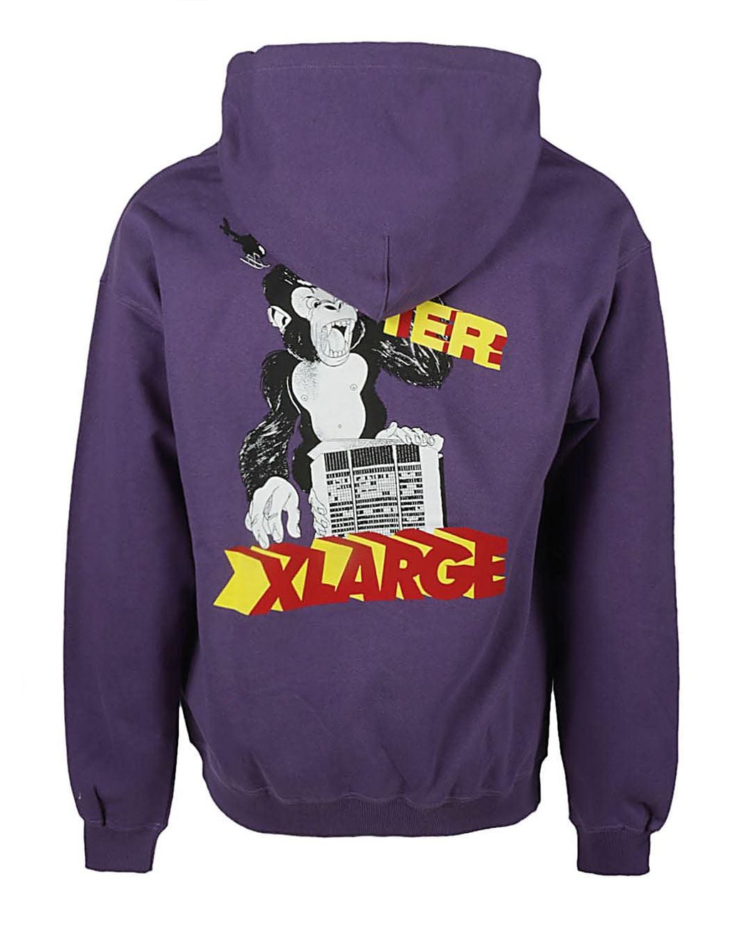 Iuter Blue Printed Cotton Hoodie for men