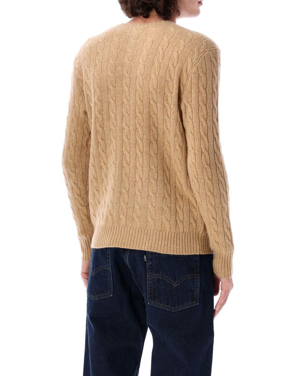 Polo Ralph Lauren Blue Cable Knit Sweater for men