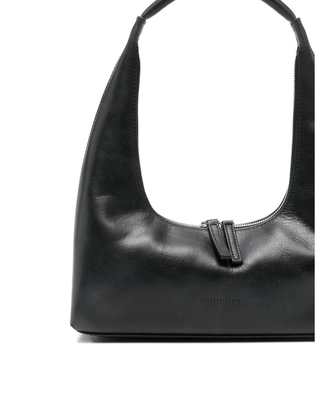 MARGE SHERWOOD Black Leather Hobo Bag