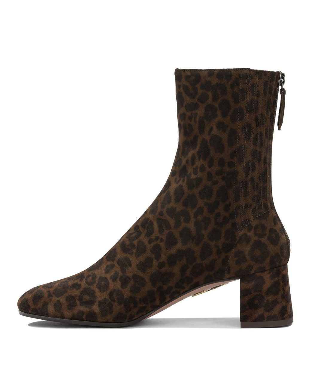 Aquazzura Brown "Saint Honore 50 Mm" Ankle Boots With Zipper