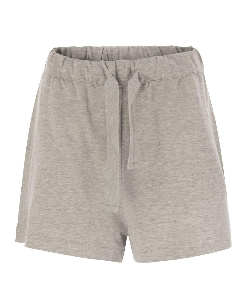 Majestic Gray Shorts With Drawstring Waist